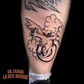Lugia sketchy tatoué par Peter Galt