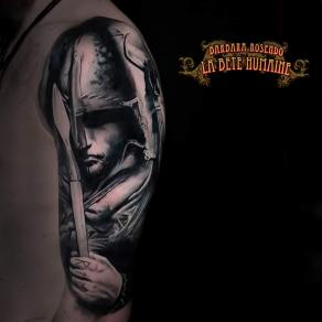 Barbara Rosendo, tatoueuse à Paris - Portrait de guerrier scandinave