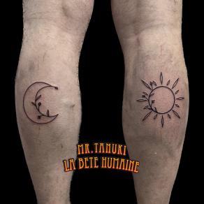 Peter Galt, tatoueur à Paris - Le soleil a rendez-vous avec la lune