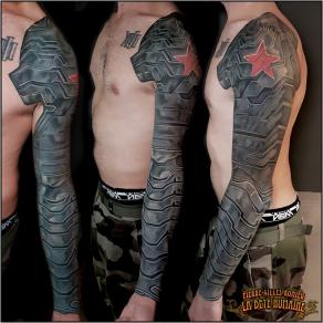 meilleur-tatoueur-paris-pierre-gilles-romieu-tatouage-soldat-hiver-marvel-bras-tattoo